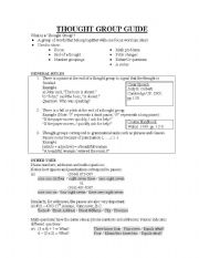 English worksheet: Grammar - Thought Groups