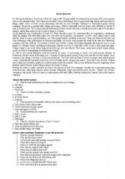 English Worksheet: social networks