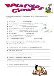 English Worksheet: Relative Clauses