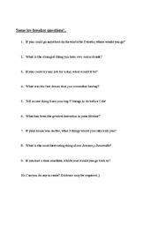 Ice breaker questions