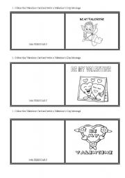 English Worksheet: Valentines Day Cards