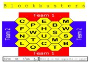 English Worksheet: Blockbusters board