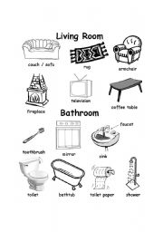 English Worksheet: Furniture Guide