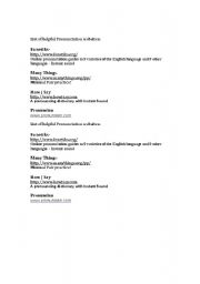 English Worksheet: Helpful Pronunciation Websites