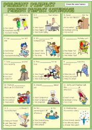 English Worksheet: PRESENT PERFECT & PRESENT PERFECT CONTINUOUS *KEY*