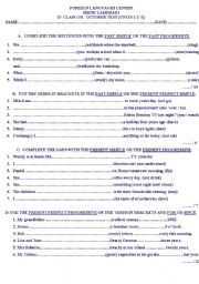 English Worksheet: grammar test