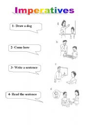 English worksheet: Imperative