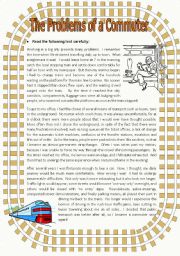 English Worksheet: The Problems of a Commuter - 6 tasks + answer key