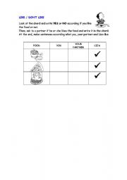 English Worksheet: Food, meals and shopping 2