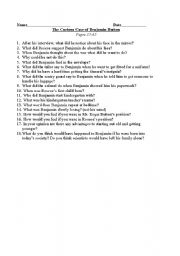 English Worksheet: The Curious Case of Benjamin Button pg. 37-42