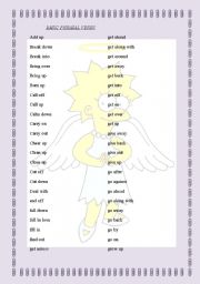 English worksheet: PHRASAL VERBS LIST