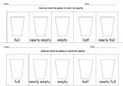 English worksheet: capacity