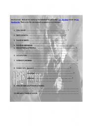 English worksheet: JK ROWLING BIOGRAPHY WEBQUEST SUPPORT