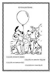 COLOUR THE DALMATIANS!