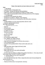 English Worksheet: Lesson-plan 1 