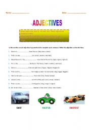 English worksheet: Adjectives ending in -er and -est