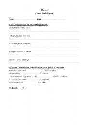 English worksheet: MIni test present simple passive