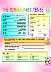 English Worksheet: the simple past-affirmative form