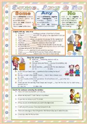 English Worksheet: Some, Any & No  rules, examples and exercises  editable  keys included  2 pages