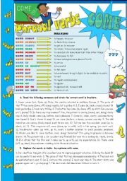 English Worksheet: * * * Phrasal verbs - COME * * * - grammar guide + exercises