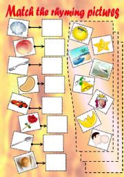 Match the rhymes :) (fully editable + answer key)