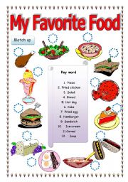 English Worksheet: My favorite food