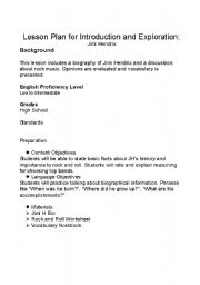 English Worksheet: Jimi Hendrix Article and Questions