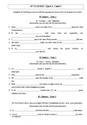 English Worksheet: If clauses Types I,II and III