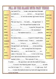 English Worksheet: PAST TENSE