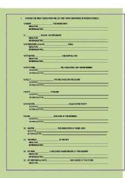 English Worksheet: Present Simple sentence formation