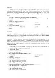 English Worksheet: READING EXERCISE I