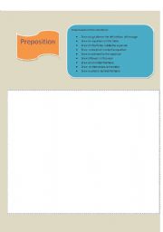 English worksheet: preposition 