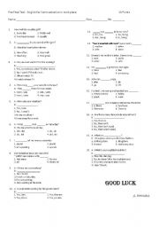 English worksheet: communication