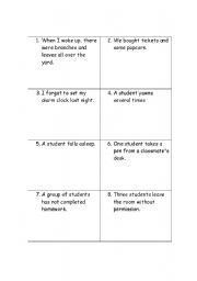 English Worksheet: inferencing card game