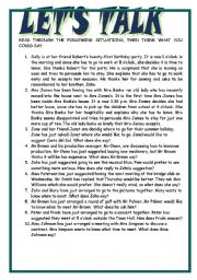 English Worksheet: lets talk second part