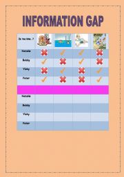 English Worksheet: information gap