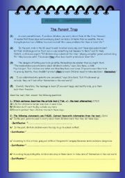 English Worksheet: READING