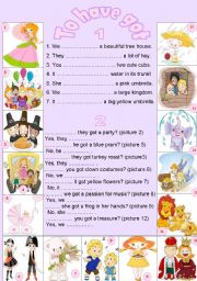 English Worksheet: To have got