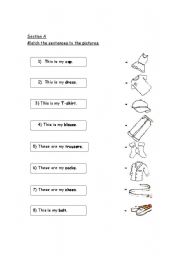 English worksheet: worksheet picture match