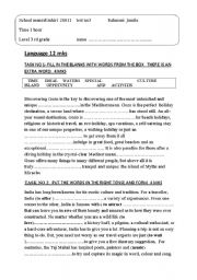 English Worksheet: LANGUAGE TASKS FOR 3 RD GRADE SEMISTER 2