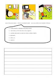 English Worksheet: Activity