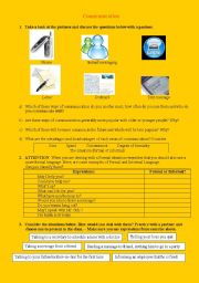 English worksheet: COMMUNICATION