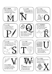 alphabet - rhymes - M-Z