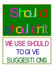 English Worksheet: SHOULD