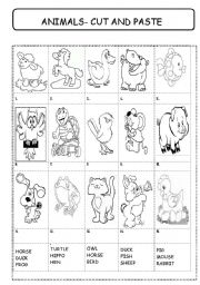 Cut and paste worksheets