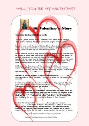 English Worksheet: St. Valentines Day activities