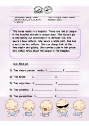 English Worksheet: Parts of speech