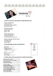 English Worksheet: FIREWORK - Katy Perry