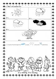 English Worksheet: Weather