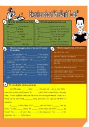 English Worksheet: the verb to be